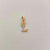 Dije Letra L Casting Oro amarillo 18k 0,75 Gr / 7,5 mm / 2 Cm