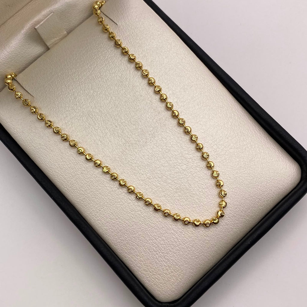 Pulso Militar luna diamantada Oro amarillo 18k +1 / 4,95 Gr / 2,5 mm / 20,3 Cm Broche 0,40