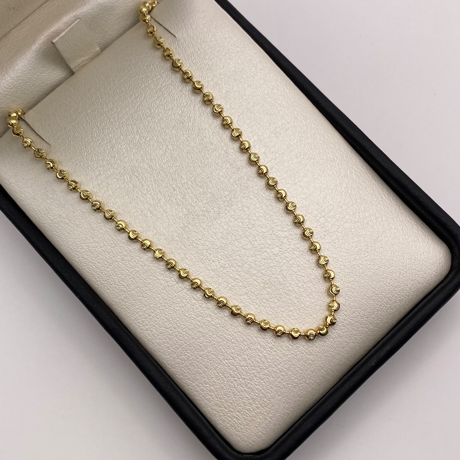 Pulso Militar luna diamantada Oro amarillo 18k +1 / 4,95 Gr / 2,5 mm / 20,3 Cm Broche 0,40