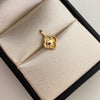 Dije Trebol Diamantado Oro amarillo 18k 0,4 Gr / 8,5 mm / 1,2 Cm