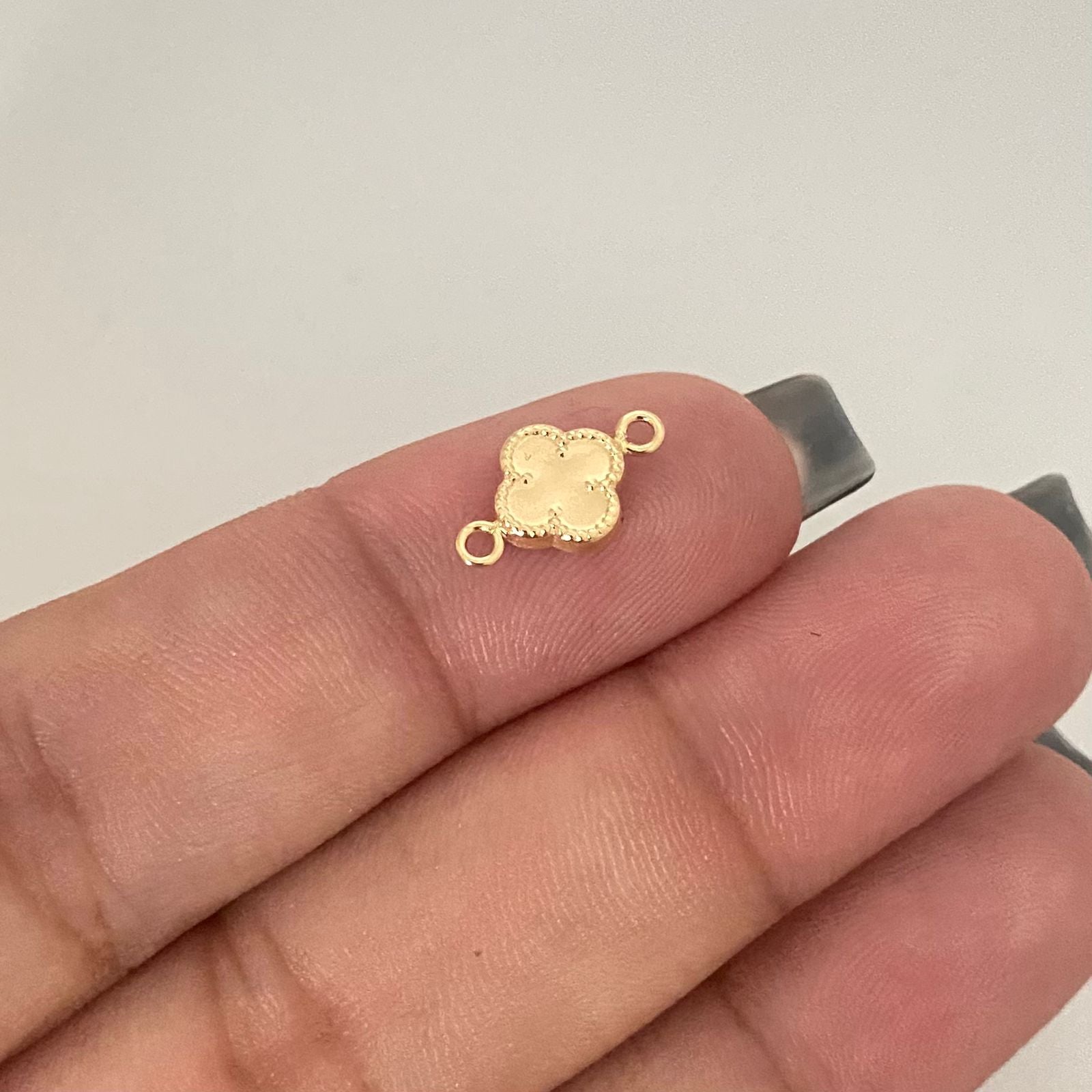 Herraje trebol Oro amarillo 18k 0,30 Gr / 1,4 Cm