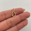 Dije Corazon casting blanco Oro amarillo 18k 0,65 Gr / 7,5 mm / 1,56 Cm