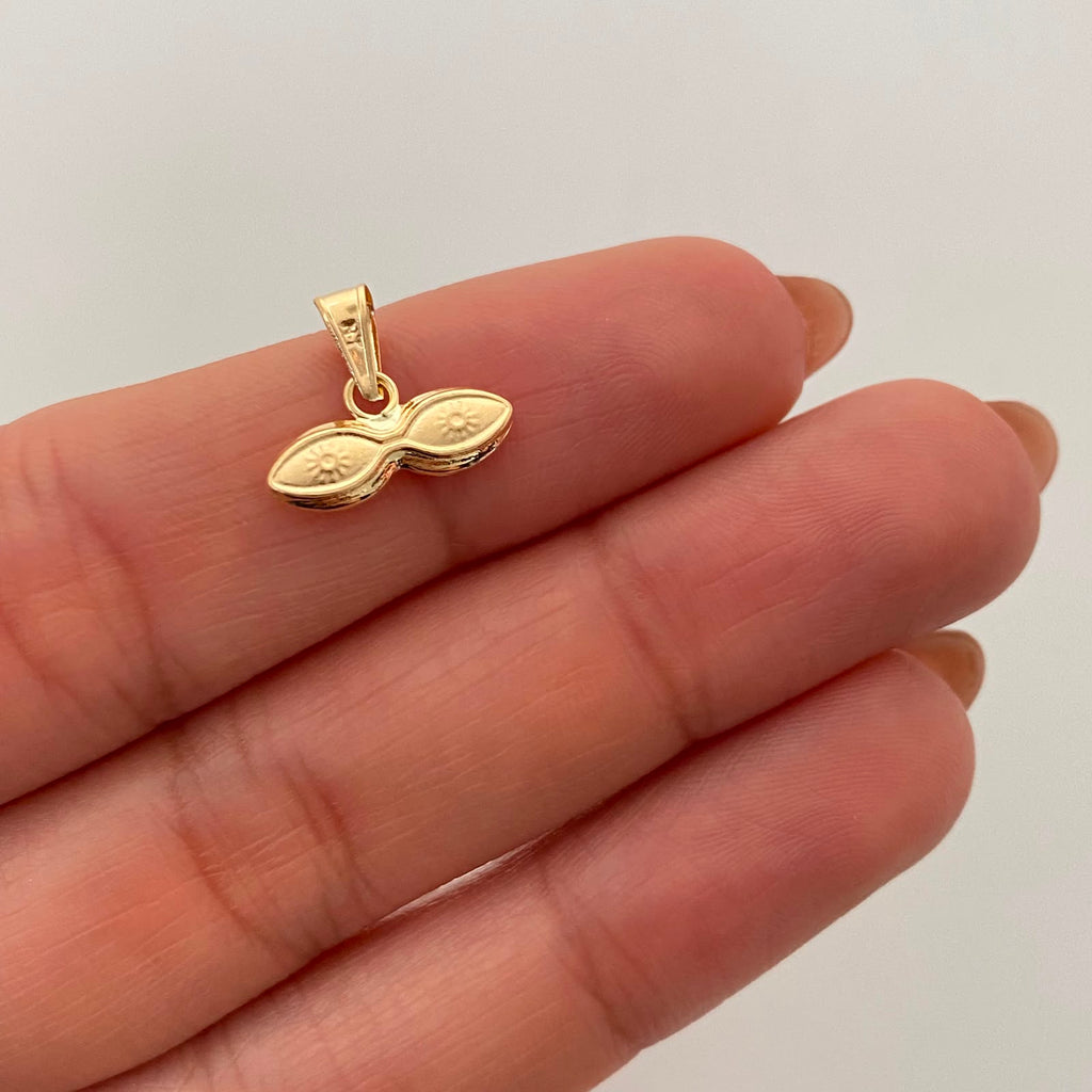 Dije Ojos de Santa Lucia Oro amarillo 18k 0,4 Gr / 13,8 mm / 1,1 Cm