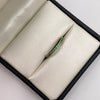 Anillo churumbela circones verdes Oro amarillo 18k / Talla 7 1/2 / 1,85 Gr / 1,95 mm