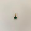 Dije Circon Verde Oro amarillo 18k 0,9 Gr / 5,5 mm / 1,1 Cm