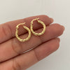 Candonga Entorchada Oro amarillo 18k 1,45 Gr / 1,5 Cm