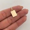 Dije Placa Cuadrada Oro amarillo 18k 0,75 Gr / 9,9 mm / 1,9 Cm