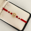 Pulsera tejida de herraje rx con bolas lisas 6mm y 3mm  Oro amarillo y Oro rosa 18k 3,65 Gr
