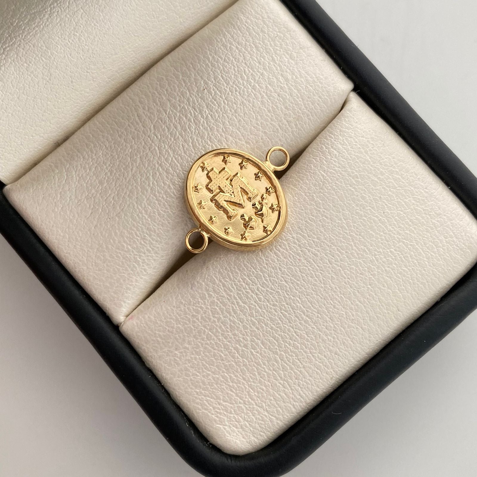 Herraje virgen milagrosa  Oro amarillo 18k 0,8 Gr / 1,2 Cm