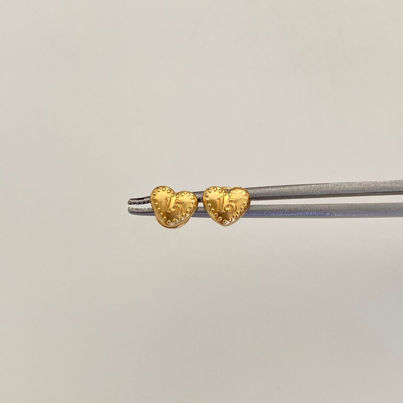 Topos Corazon Inflado 15 Oro amarillo 18k 0,6 Gr / 6,8 mm