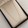 Cadena It Plana Diamantada Tres oros 18k 1,3 Gr / 1,2 mm / 45 Cm