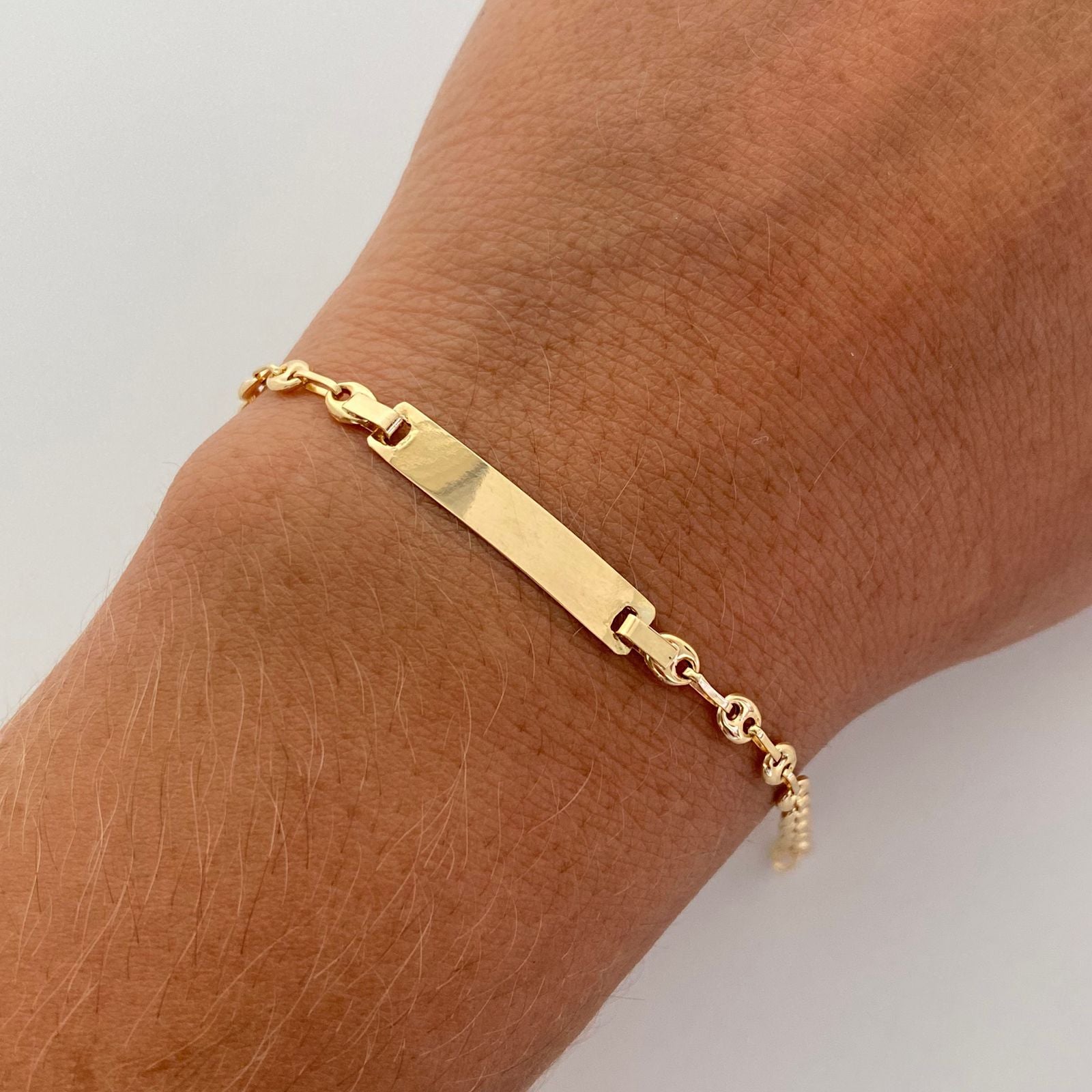Pulso bebé Gc Placa Oro amarillo 18k 2,50 Gr / 3,4 mm / 16 Cm Broche 0,40