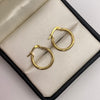 Candonga entorchada diamantada Oro amarillo 18k 1,19 Gr / 2 Cm