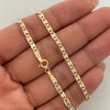 Cadena It plana diamantada  Tres oros 18k 7,15 Gr / 2,3 mm / 60 Cm