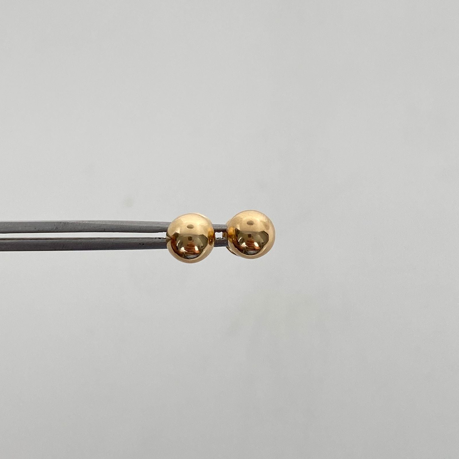 Topos media bola lisa Oro amarillo 18k 0,55 Gr / 6 mm