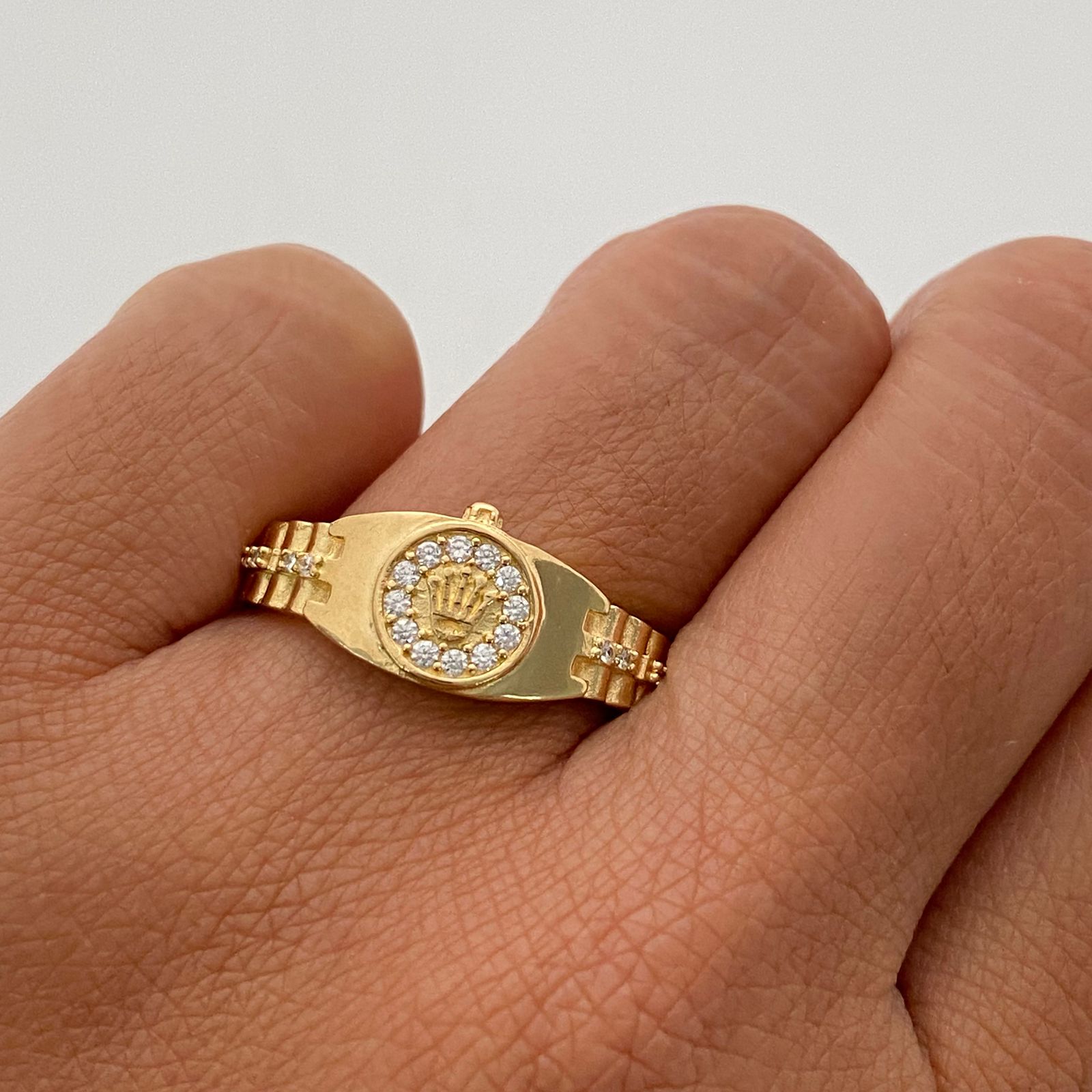 Anillo Corona Rx Casting Oro amarillo 18k / Talla 10 / 4 Gr / 4 mm