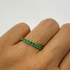 Anillo churumbela 15 esmeraldas 0.04 qt Oro amarillo / Talla 7 / 2,45 Gr