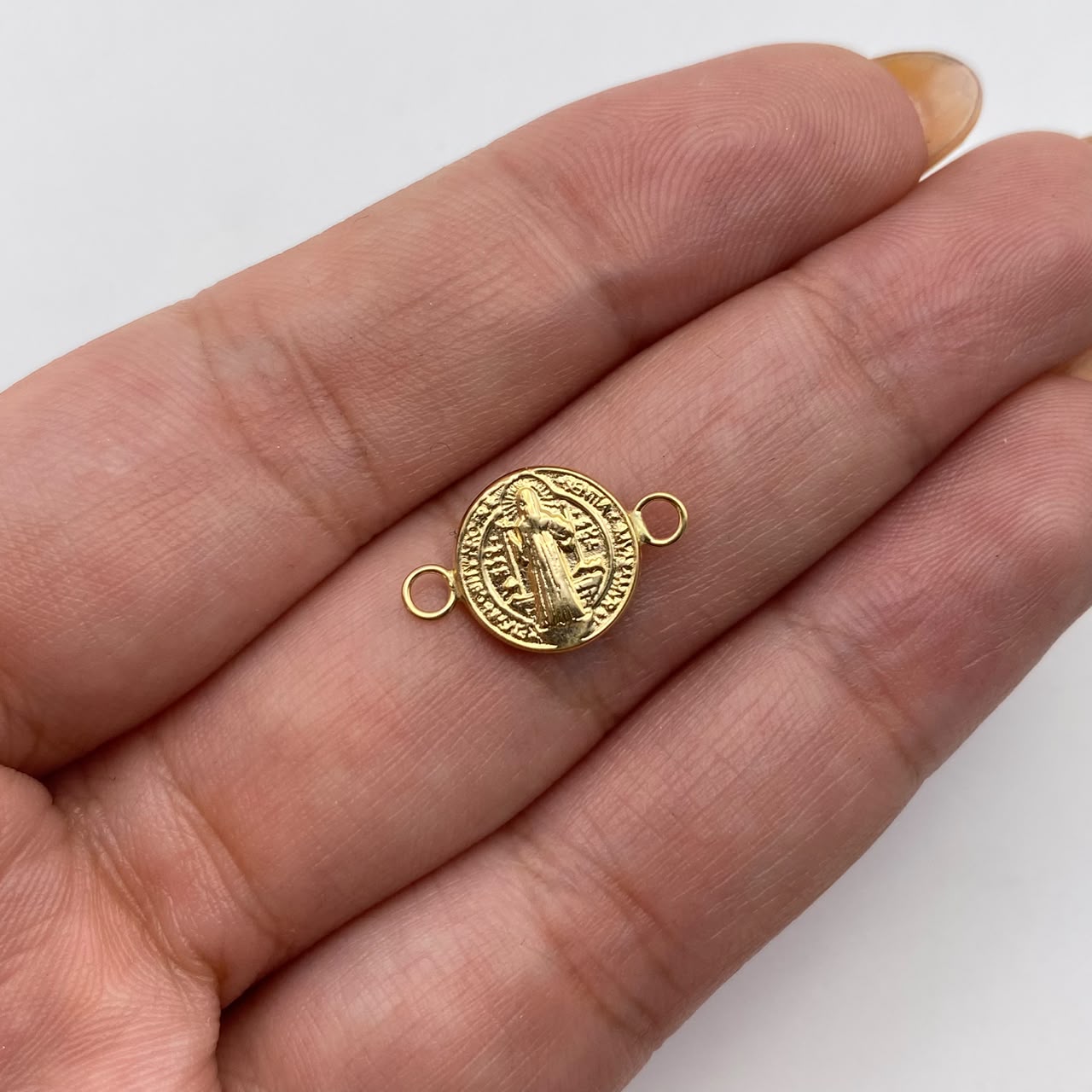 Herraje san benito Oro amarillo 18k 0,3 Gr / 1,3 Cm