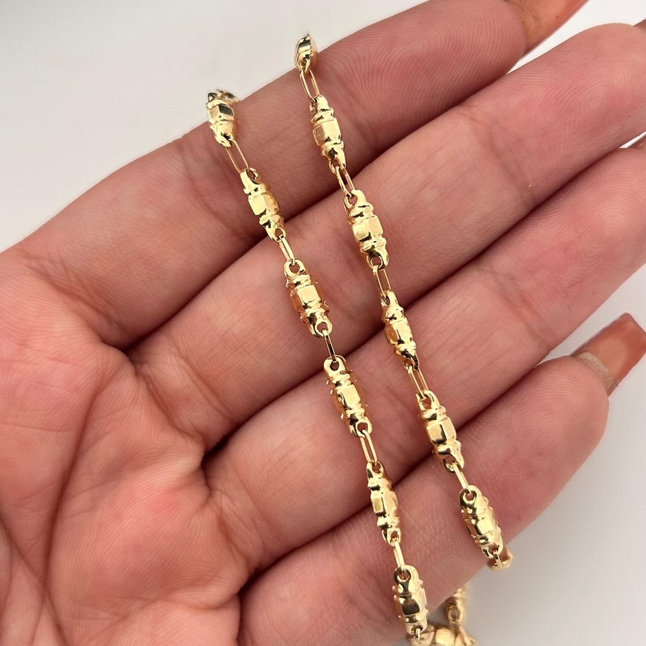 Cadena Rustica Oro amarillo 18k 5,85 Gr / 3,7 mm / 50 Cm Broche 0,60
