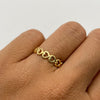 Anillo Corazones silueta Oro amarillo 18k / Talla 6 1/4 / 1,55 Gr / 4,4 mm