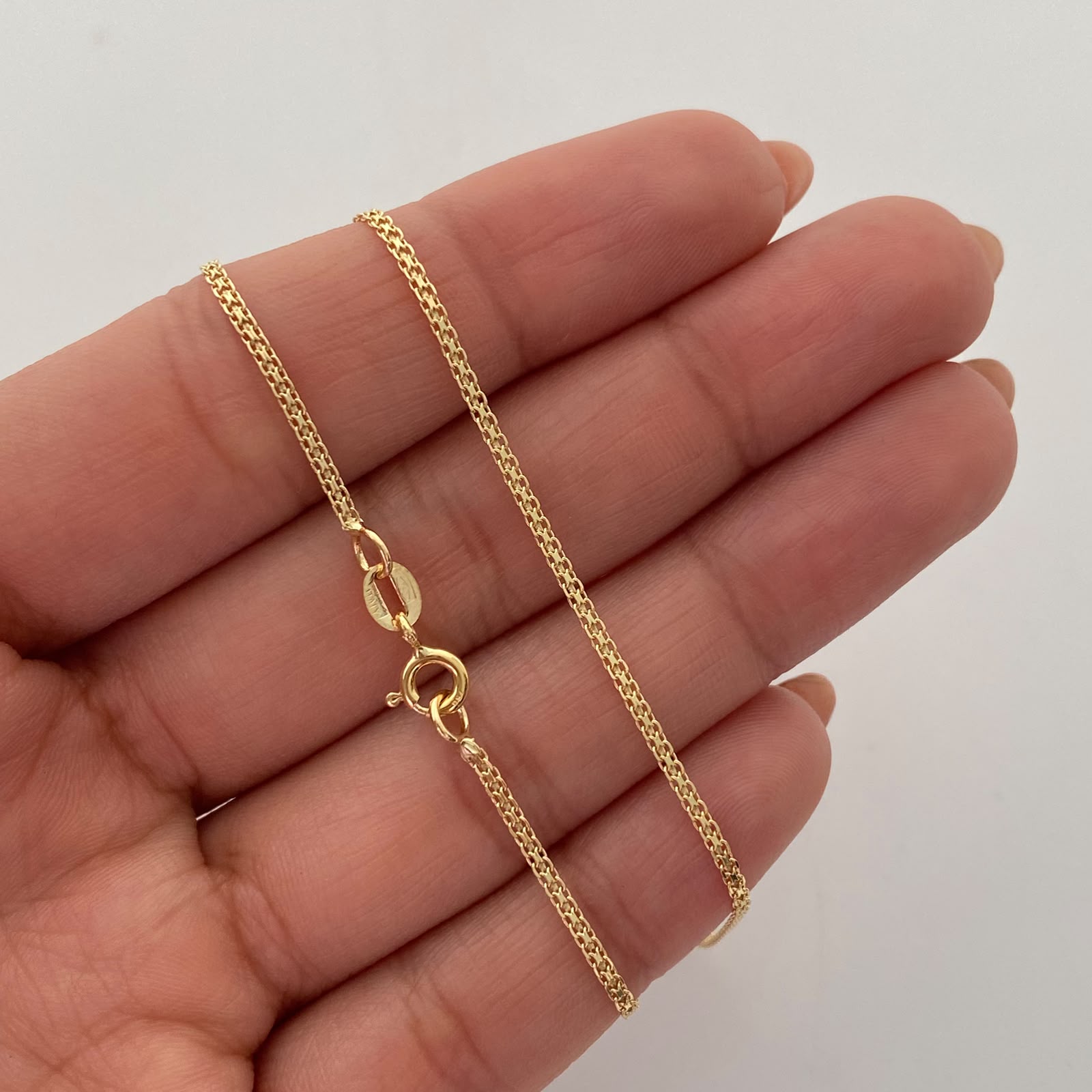Cadena It Mini China Oro amarillo 18k +1 / 2,5 Gr / 1,5 mm / 45 Cm