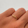 Anillo Gc Circon Blanco Oro amarillo 18k / Talla 6 / 0,9 Gr / 1,1 mm