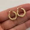 Candonga entorchada  Oro amarillo 18k 1,75 Gr / 1,7 Cm