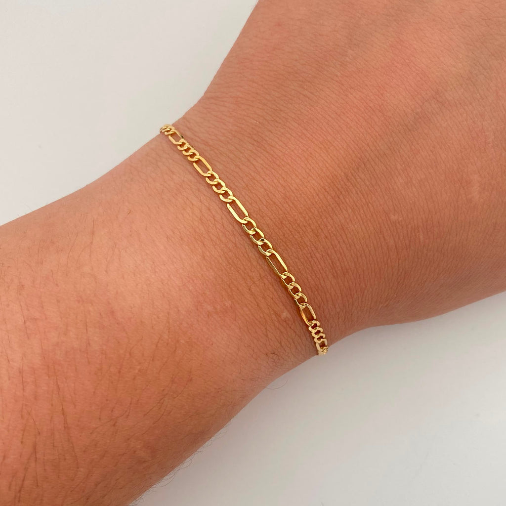 Pulso It 3x1 Oro amarillo 18k +2 / 1,1 Gr / 2,5 mm / 17 Cm