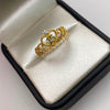 Anillo 15 Casting Blanco Oro amarillo 18k / Talla 7 1/2 / 2,65 Gr