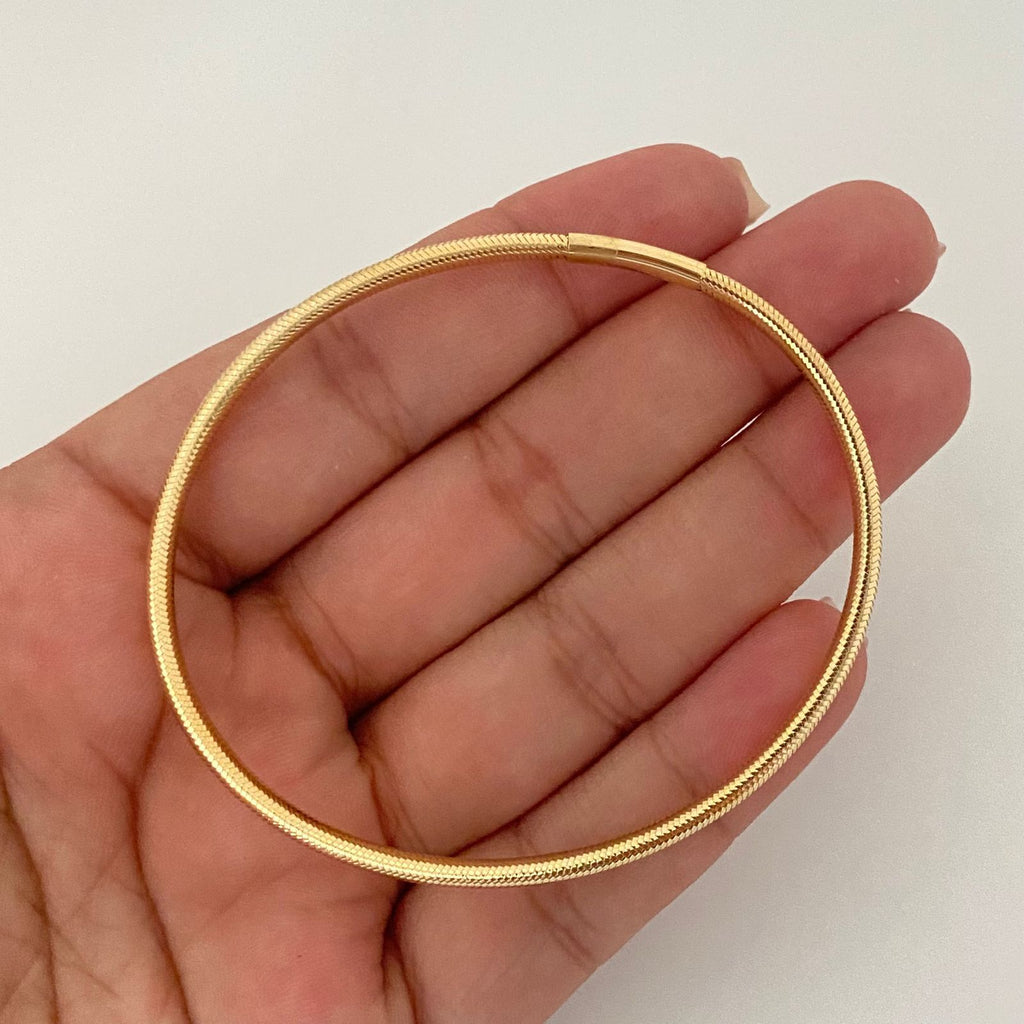 Aro It resortado Oro amarillo 18k +4 / 3,80 Gr / 4,5 mm / 19 Cm