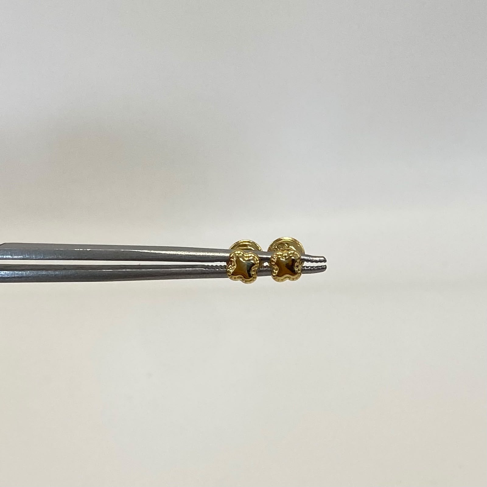 Topos trebol borde diamantado Oro amarillo 18k 0,4 Gr