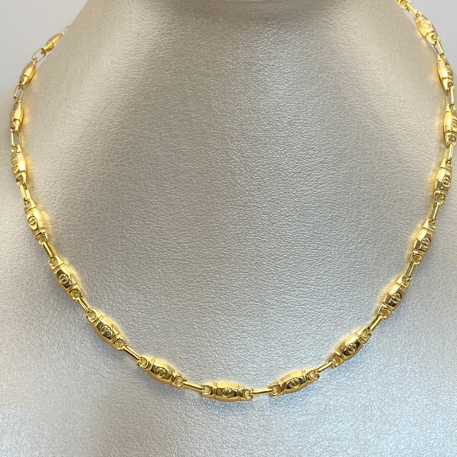 Cadena Rustica Oro amarillo 18k 9,60 Gr / 4,3 mm / 60 Cm Broche 0,40