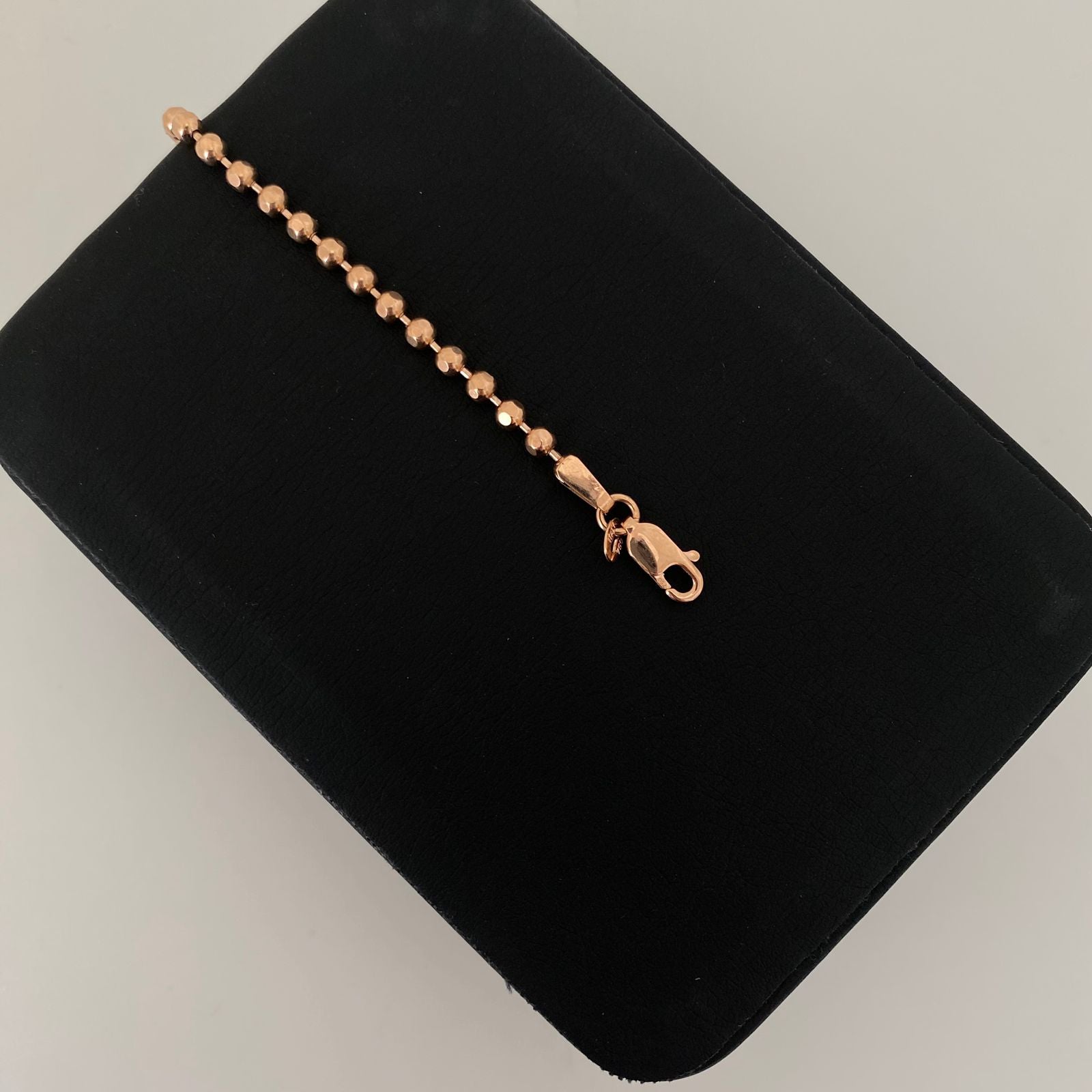 Pulso It militar diamantado Oro rosa 18k +2 / 7,15 Gr / 3 mm / 20 Cm