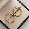 Candonga Entorchada Oro amarillo 18k 2,05 Gr / 2,5 Cm
