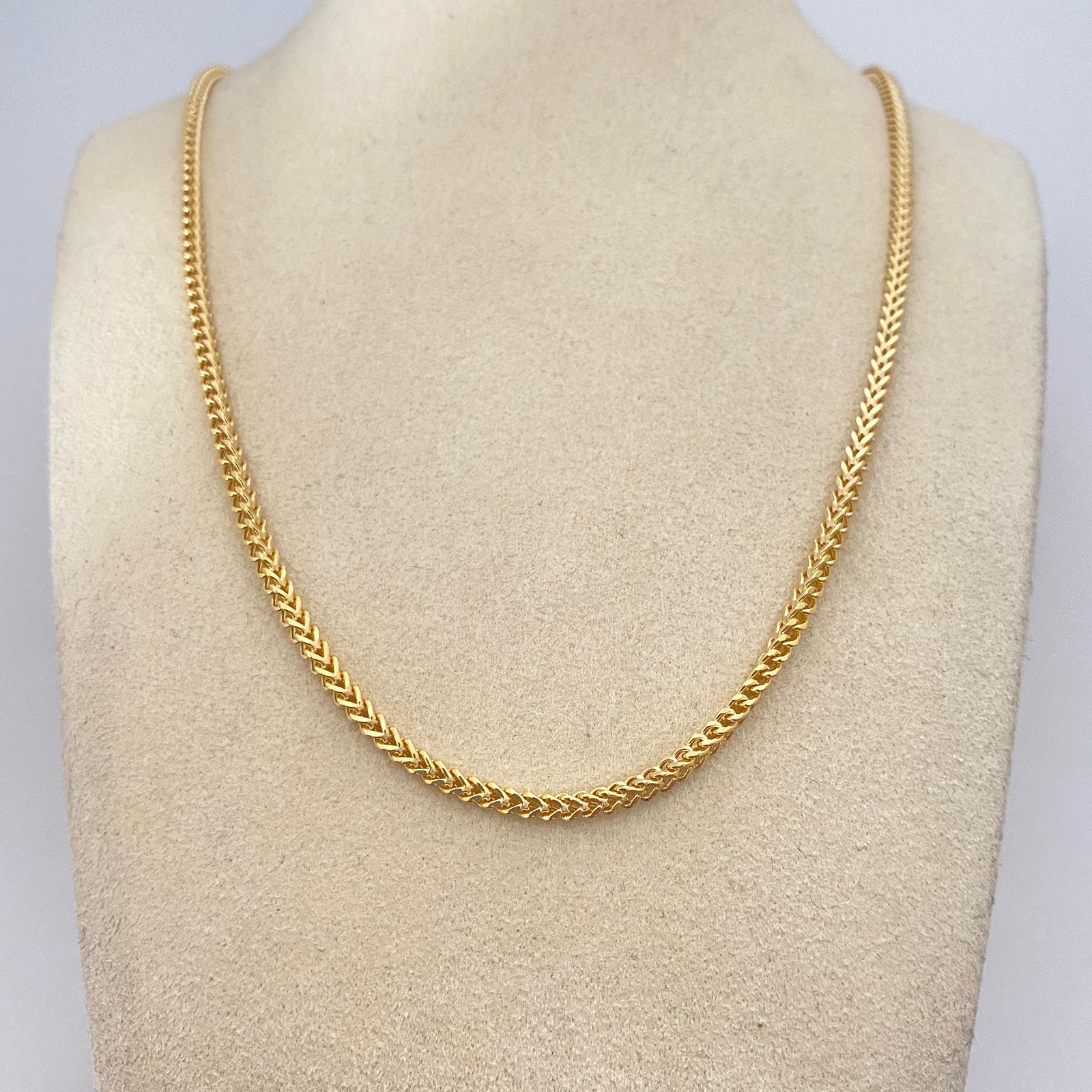 Cadena It tejido franco Oro amarillo 18k +1 / 4,3 Gr / 1,5 mm / 60 Cm