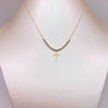 Cadena It Aro seguido Especial Balines y Cruz Tres oros 18k 2,1 Gr / 0,5 mm / 45 Cm