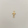 Herraje Cruz lisa pequeña Oro amarillo 18k 0,3 Gr / 1,5 Cm