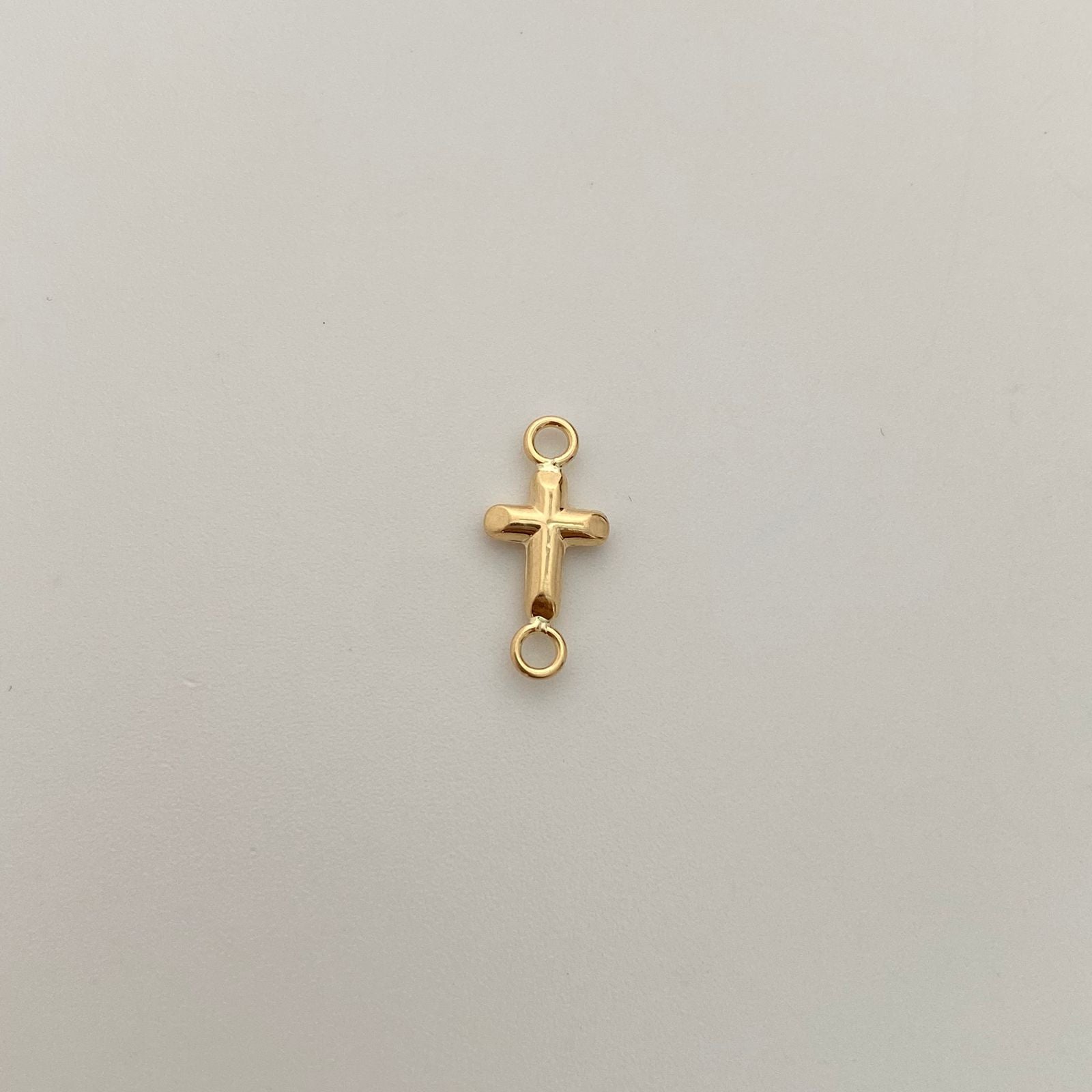 Herraje Cruz lisa pequeña Oro amarillo 18k 0,3 Gr / 1,5 Cm