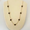 Cadena It aro seguido con trebol negro  Oro amarillo 18k +4 / 6,75 Gr / 1,2 mm / 44 Cm
