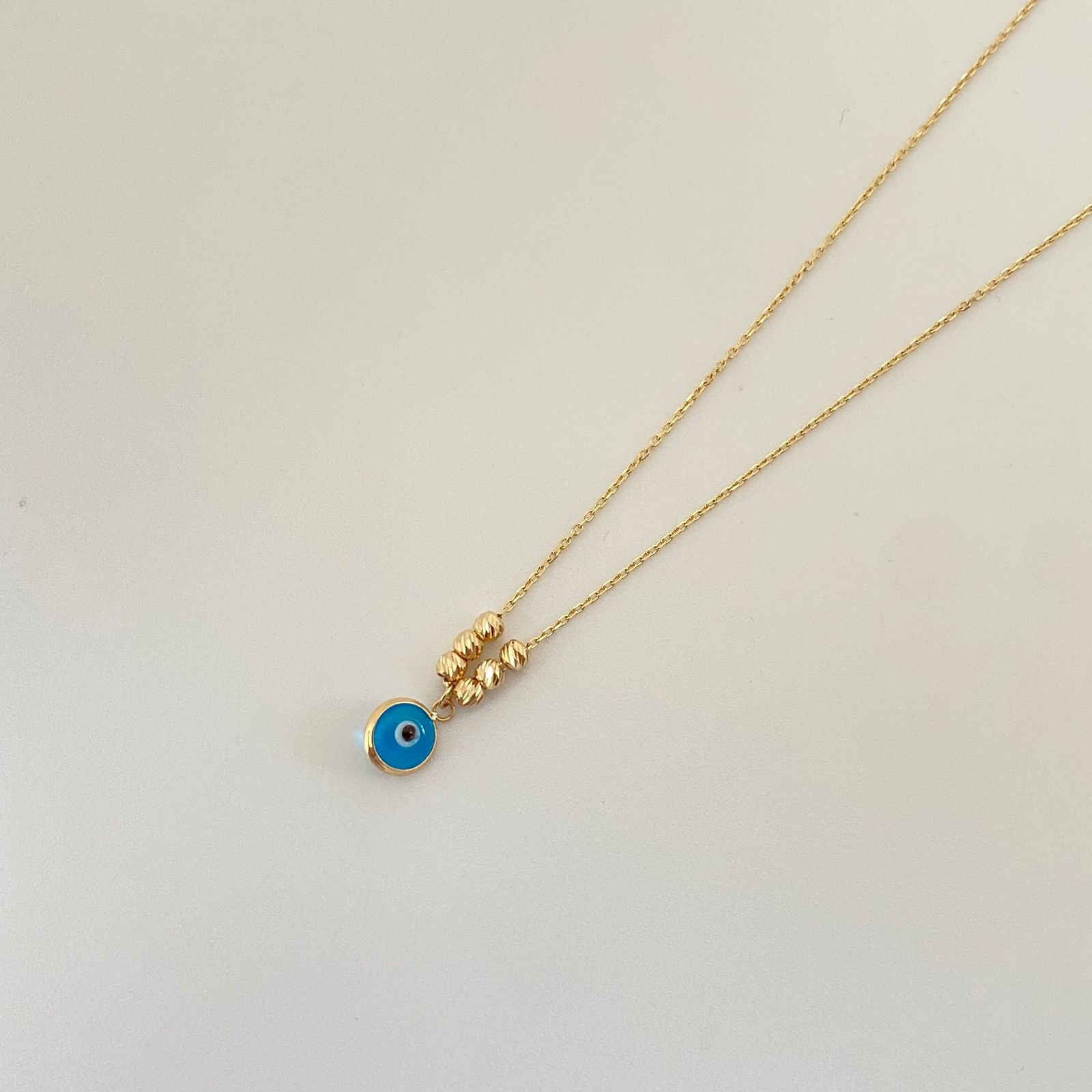 Cadena It set ojo turco balines diamantados Oro amarillo 18k +4 / 1,75 Gr / 1 mm / 45 Cm