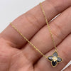 Cadena It Aro seguido Especial Flor negra Oro amarillo 18k +4 / 2,71 Gr / 0,6 mm / 45 Cm