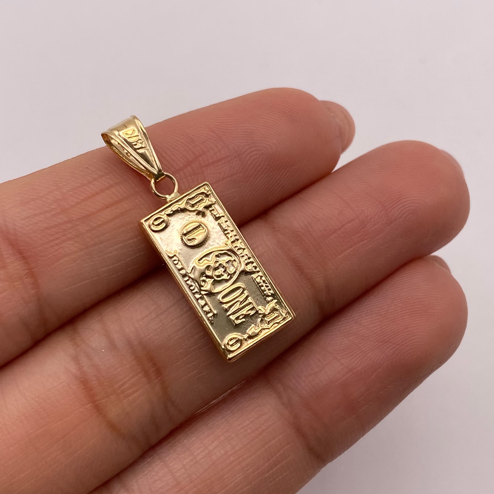 Dije Dolar Oro amarillo 18k 1,06 Gr / 9,3 mm / 2,7 Cm
