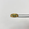 Anillo tres circones verdes Oro amarillo / Talla 7 1/4 / 1,7 Gr