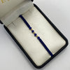 Pulsera tejida Bola 3mm hilo azul Oro amarillo 18k 0,2 Gr
