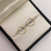 Candonga imperdible diamantada Oro amarillo 18k 0,59 Gr / 1,2 Cm