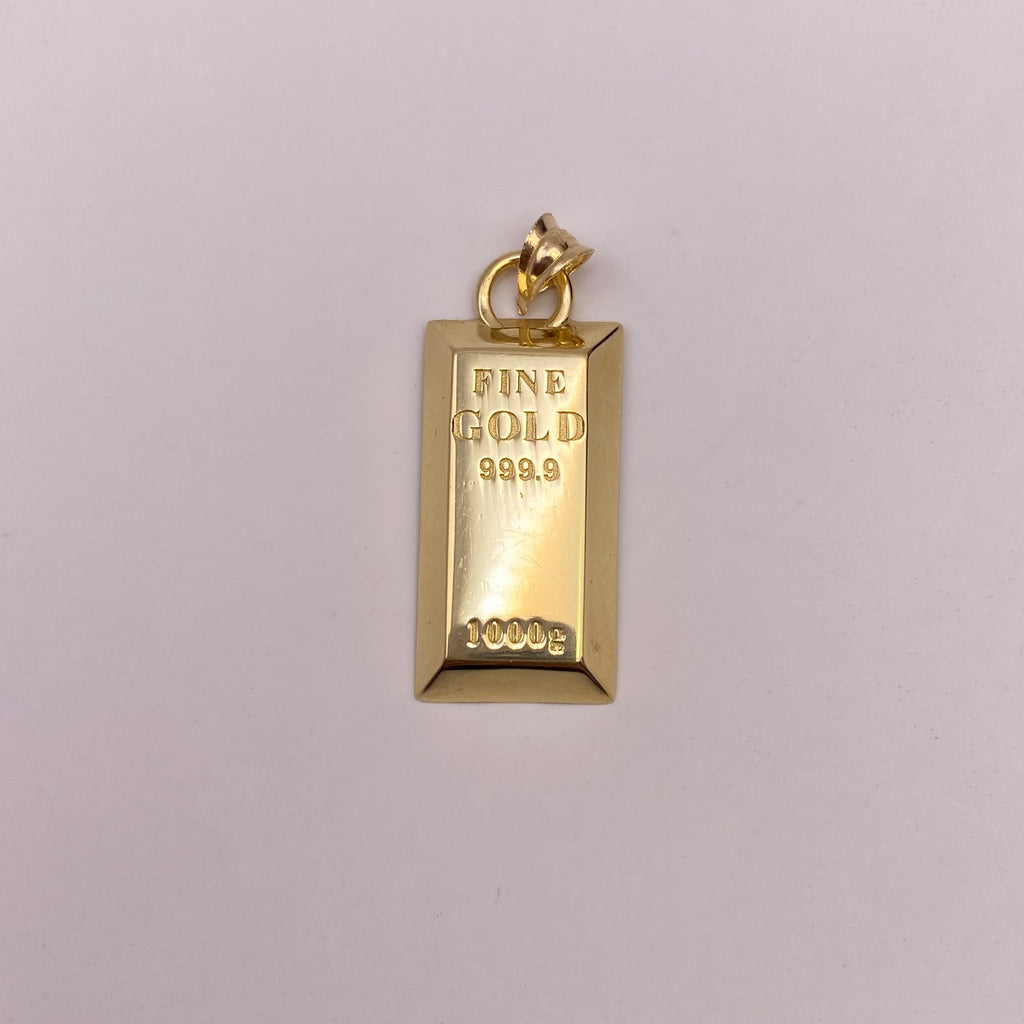 Dije It Lingote Oro amarillo 18k +2 / 2,26 Gr / 12,2 mm / 3,1 Cm