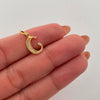 Dije Letra C Casting Oro amarillo 18k 0,85 Gr / 9,2 mm / 1,9 Cm