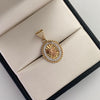 Dije Placa San Miguel Tres oros 18k 3,05 Gr / 15,3 mm / 2,5 Cm