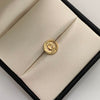 Herraje Letra C Diamantada Oro amarillo 18k 0,5 Gr / 1,1 Cm