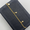 Tobillera aro seguido dijes Oro amarillo 18k 3,55 Gr / 2,25 mm / 25 Cm Broche 0,40